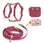 Mulberry Burgundy 4-in-1 Convertible Hands Free Cloud Dog Leash | Multifunctional, Waterproof, and Lightweight Dog Leash | No Pull Dog Harness | Snap Dog Treat Pouch | Dog Waste Poop Bag Dispenser