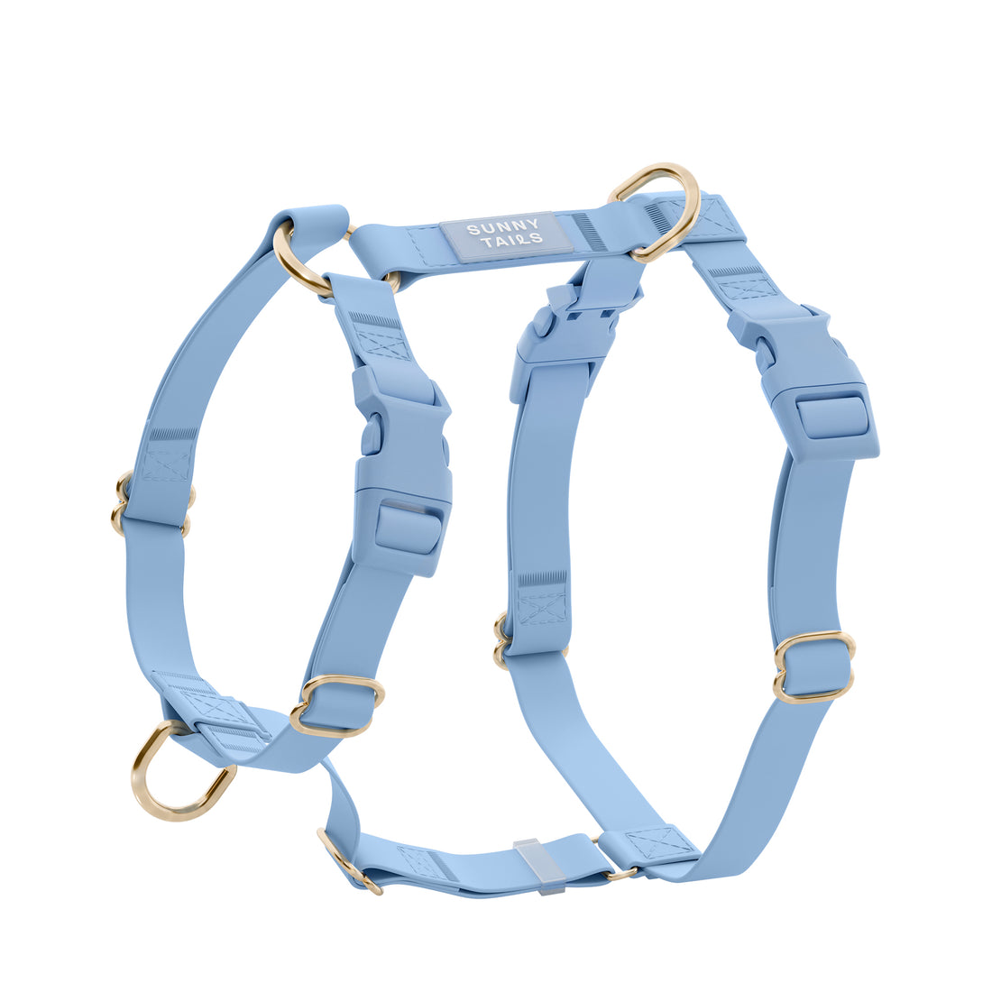 Malibu Blue Cloud Lite Dog Harness Waterproof Dog Harness No Pull Front Attachment Available in 3 Sizes SUNNY TAILS