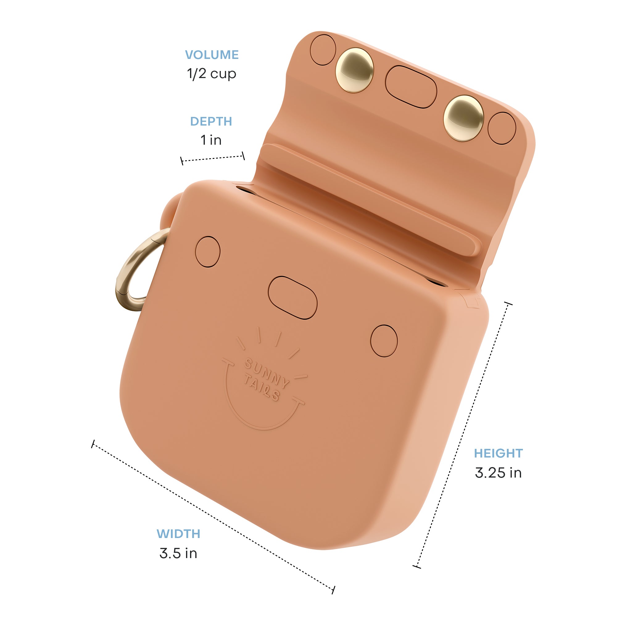 Snap Dog Treat Pouch | Dog Training Bag | Dog Bag for Treats | Carry Wet or Dry Treats | Silicone Pouch for Dog | Sunny Tails