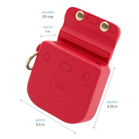 Cherry Red Snap Dog Treat Pouch