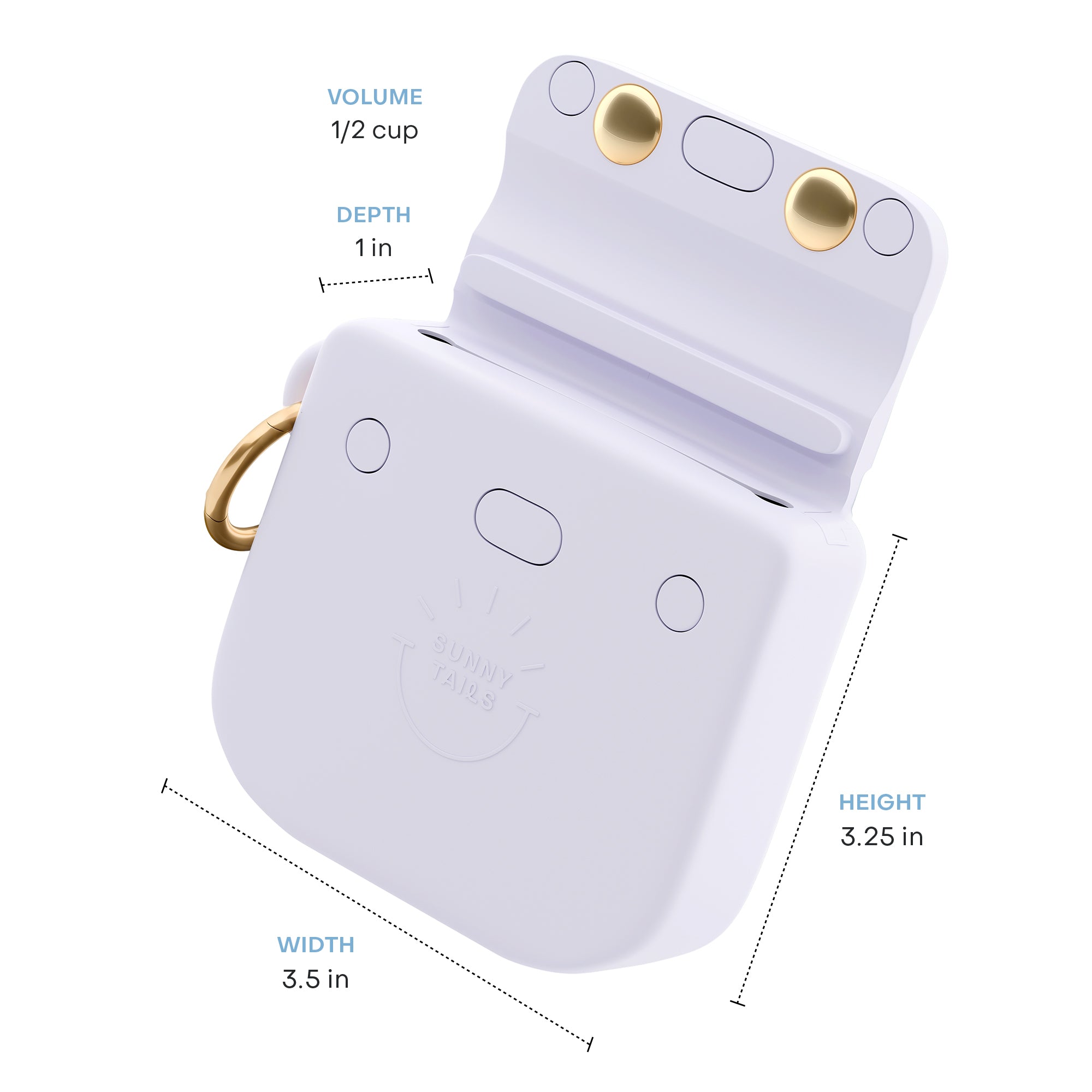 Lavender Haze Snap Dog Treat Pouch | Dog Training Bag | Dog Bag for Treats | Carry Wet or Dry Treats | Silicone Pouch for Dog | Sunny Tails