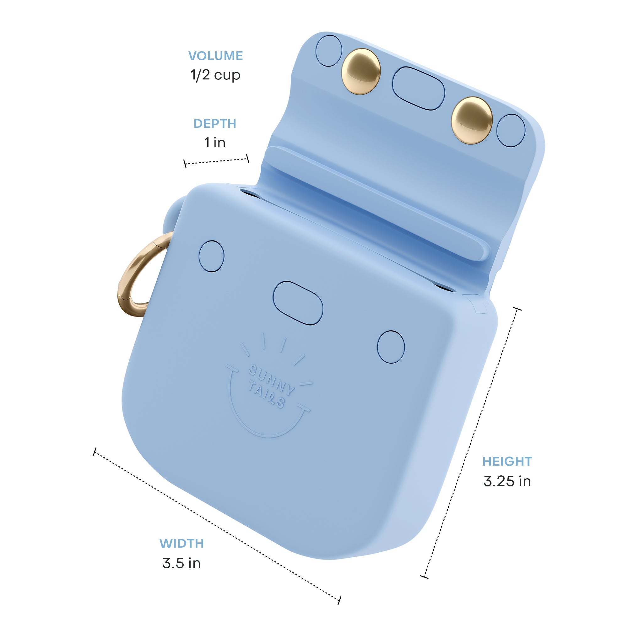 Malibu Blue Snap Dog Treat Pouch