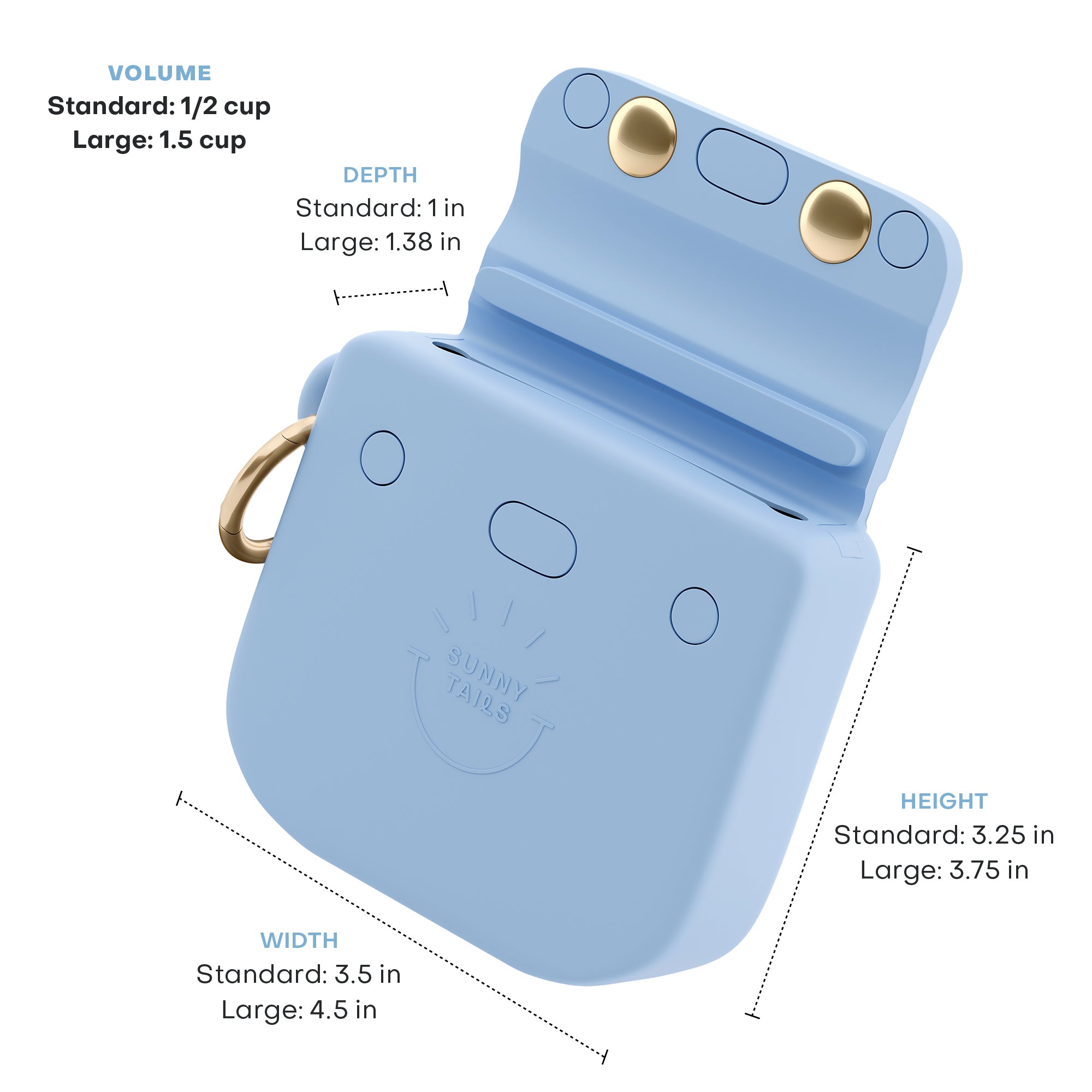 Malibu Blue Snap Dog Treat Pouch