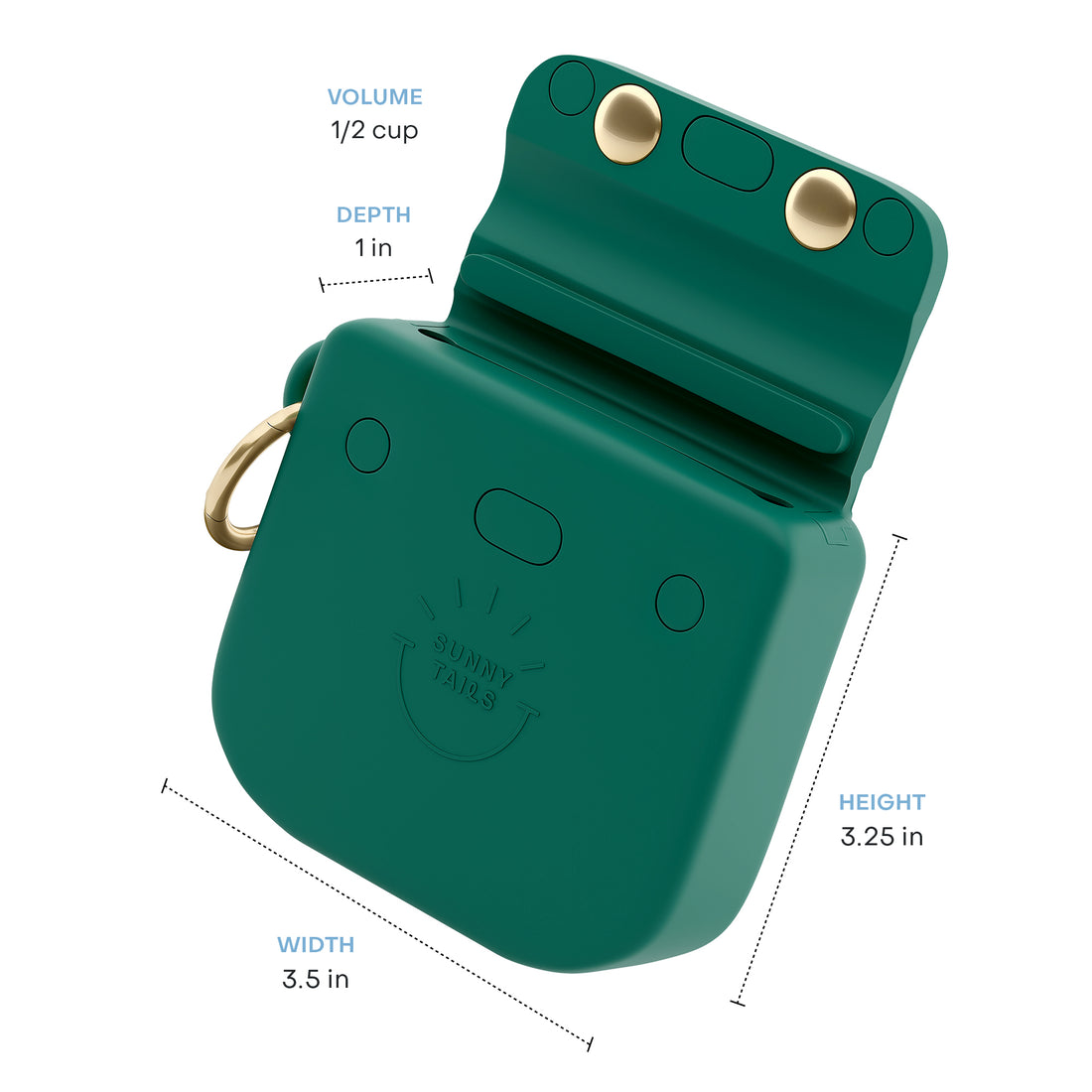 Meadow Green Snap Dog Treat Pouch
