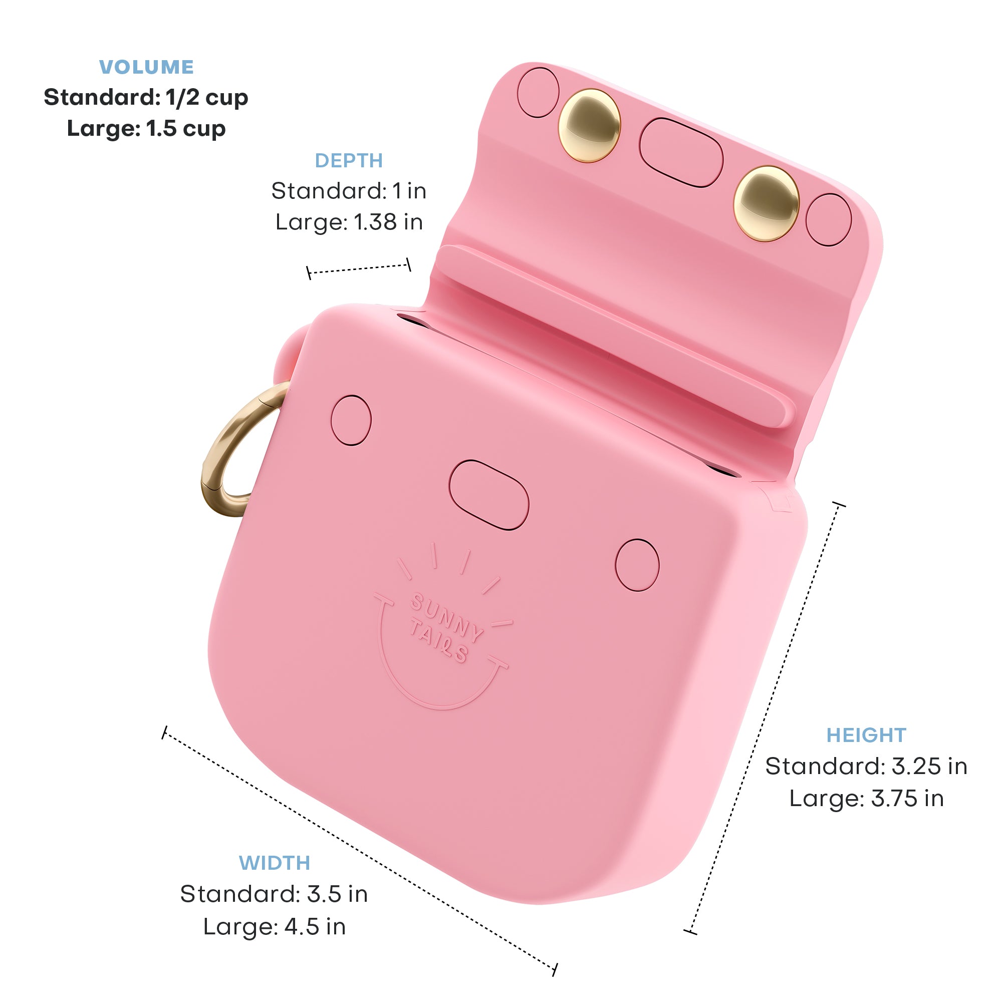 Perfect Pink Snap Dog Treat Pouch | Dog Training Bag | Dog Bag for