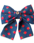 Strawberry Jeans Dog Sailor Bow - SUNNY TAILS