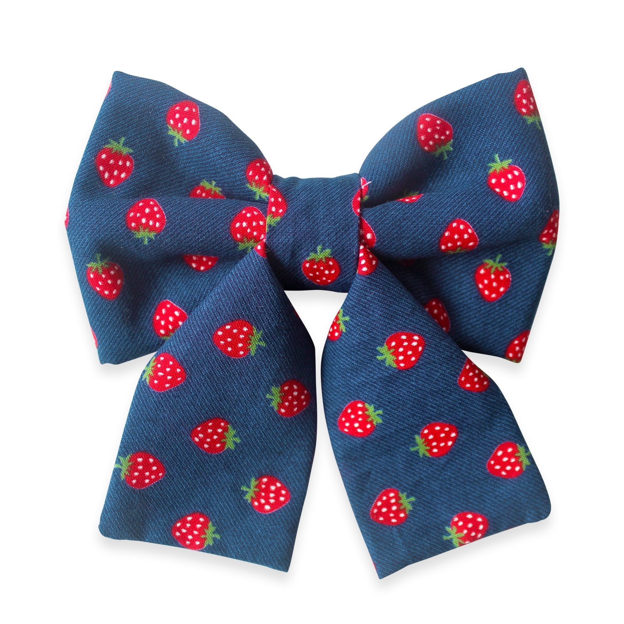 Strawberry Jeans Dog Sailor Bow - SUNNY TAILS