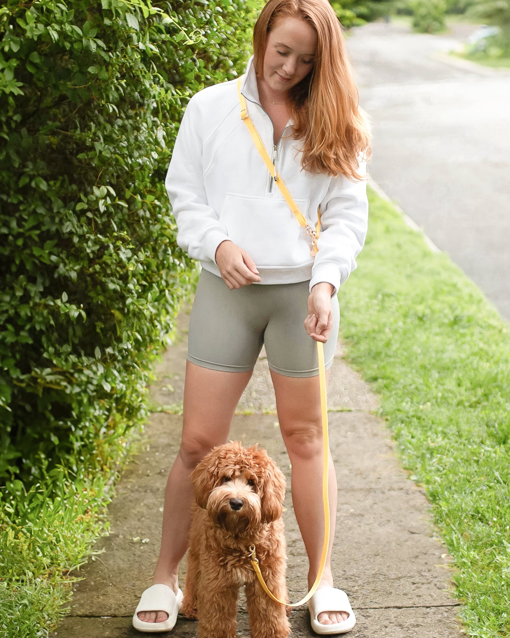 Treat Pouch &amp; 4-in-1 Convertible Hands Free Cloud Dog Leash