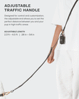 Mulberry Burgundy Wide 4-in-1 Convertible Hands Free Cloud Dog Leash