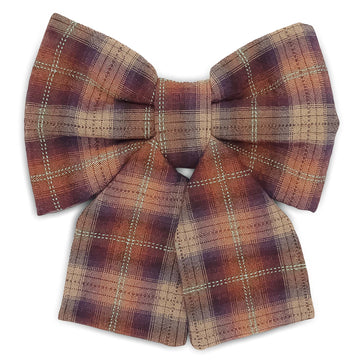 Woodland Wander Plaid Dog Sailor Bow