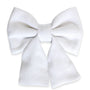 White Linen Dog Sailor Bow