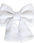 White Linen Dog Sailor Bow