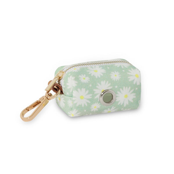 Pistachio Green Daisy Waste Bag Holder | Dog Poop Bag Holder | Dog