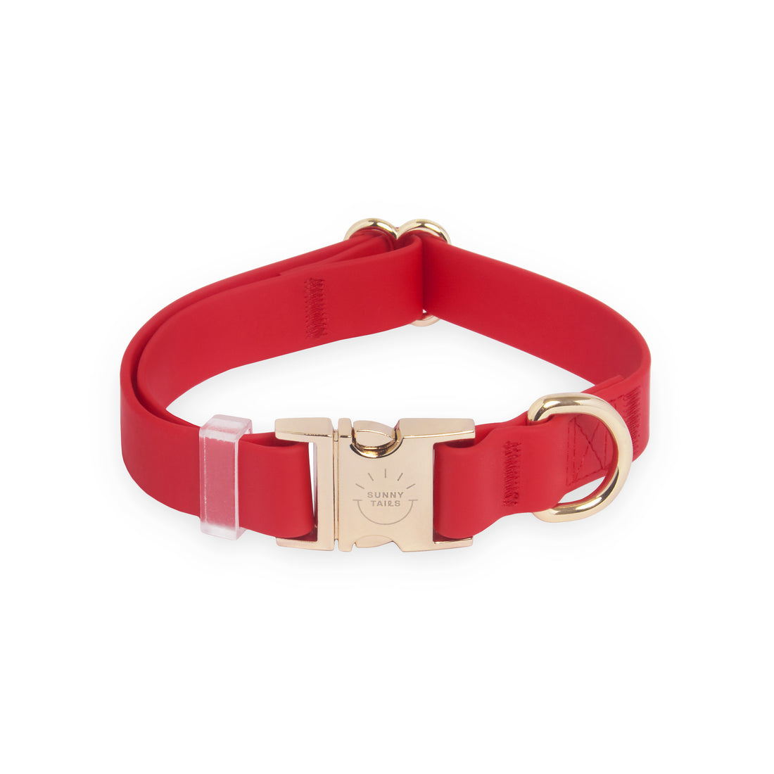 Cherry Red Waterproof Dog Collar | Bold Red Quick Release Collar | Available in 3 Sizes | Durable Dog Collars | Shop Sunny Tails
