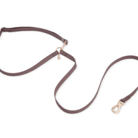 Espresso Brown 4-in-1 Wide Convertible Hands Free Cloud Dog Leash 3/4"