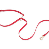 Cherry Red 4-in-1 Wide Convertible Hands Free Cloud Dog Leash 3/4"