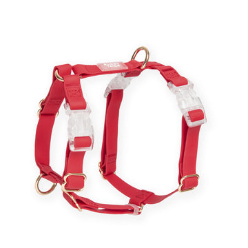 Cherry Red Cloud Lite Dog Harness | Waterproof Dog Harness | No Pull Front Attachment | Available in 3 Sizes