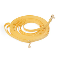 Dandelion Yellow Waterproof Cloud 30 ft Long Line | Lightweight PVC Long Leash | Odor Proof, Stink Proof, and Durable Dog Lead | Available in 3 Lengths 