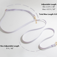 Lavender Haze Lilac Convertible Hands Free Cloud Dog Leash | Multifunctional, Waterproof, and Lightweight Dog Leash | Shop Sunny Tails