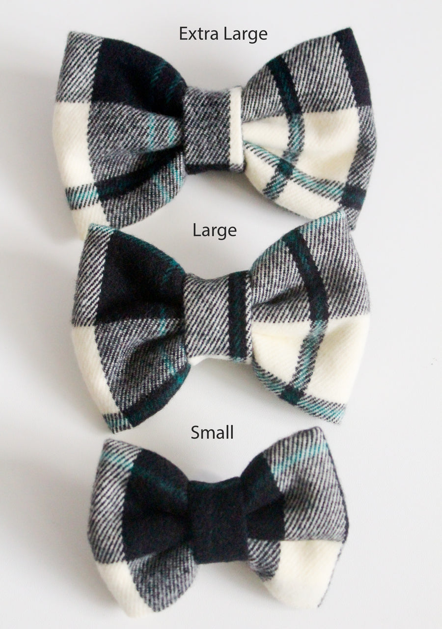 Pink Herringbone Flannel Dog Bow Tie | Valentines Snap Over Collar Bow Tie | Shop Sunny Tails