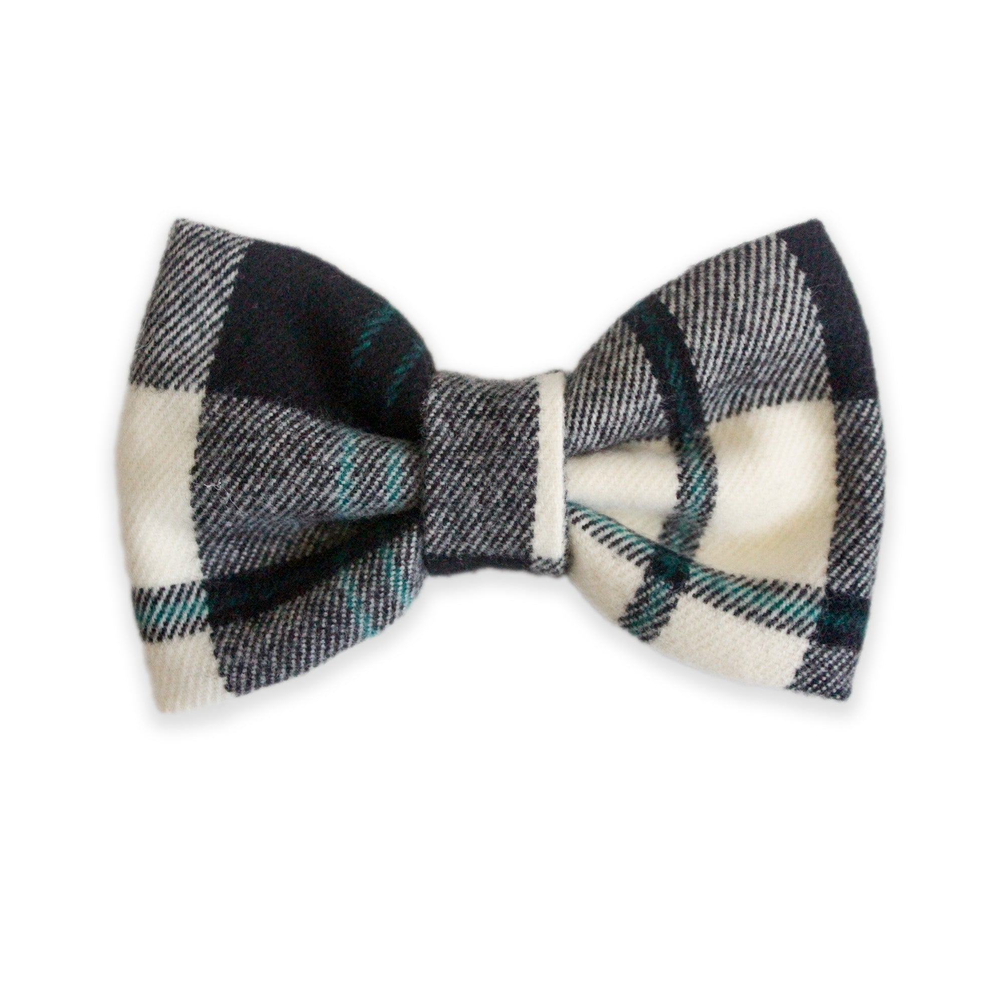 Black & White Flannel Dog Bow Tie - SUNNY TAILS