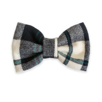 Valentine Bow Tie | Black & White Flannel Dog Bow Tie  | Snap Over Collar Bow Tie | Shop Sunny Tails