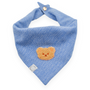 Blue Herringbone Flannel Dog Bandana | Teddy Bear Dog Bandana | Shop Sunny Tails