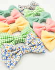 Matcha Sage Green Linen Dog Bow Tie - SUNNY TAILS