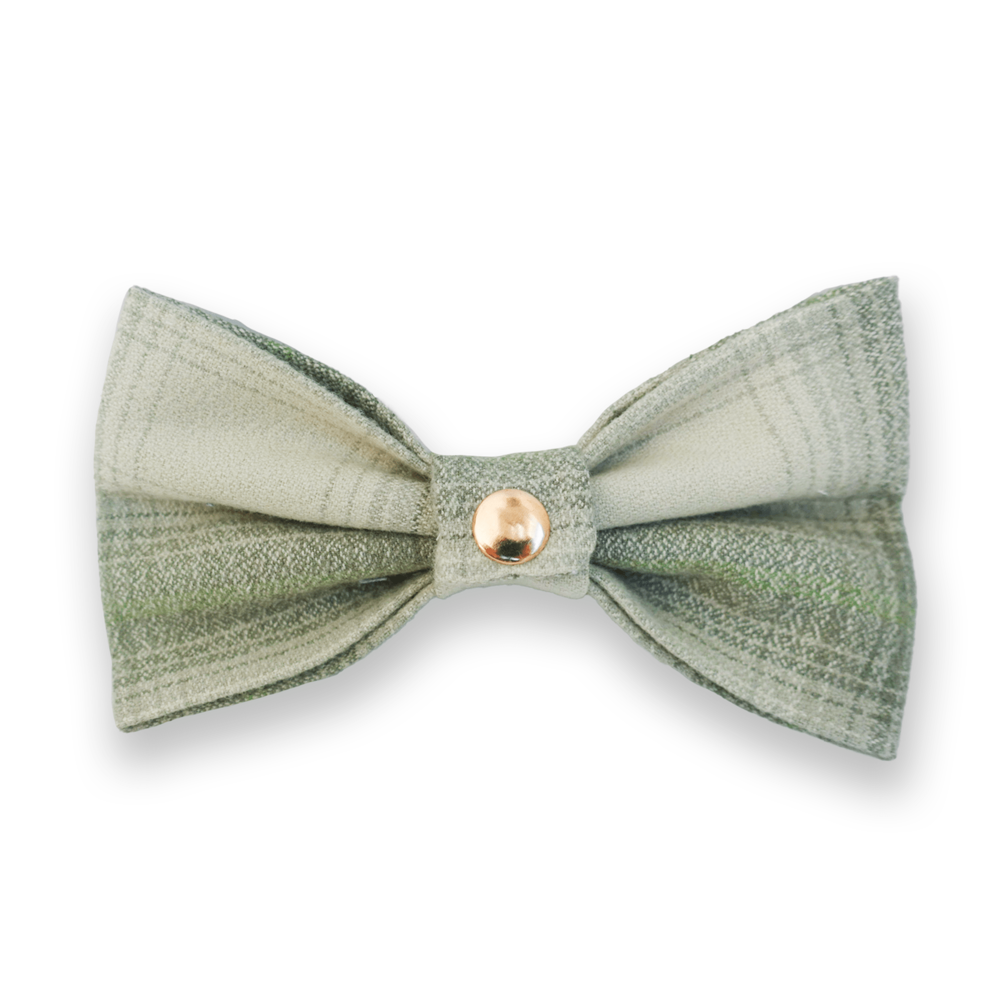 Moss Green Flannel Dog Bow Tie - SUNNY TAILS