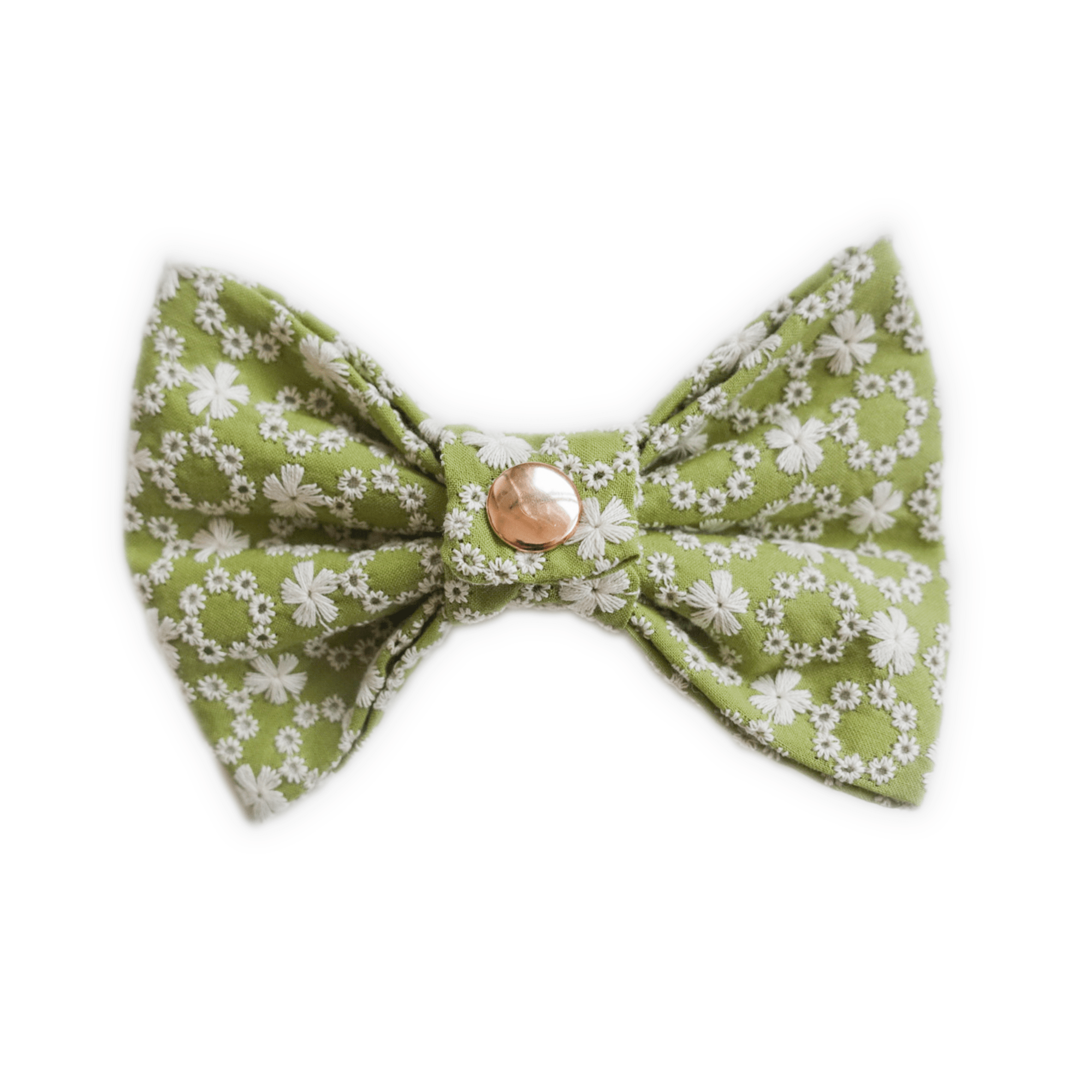 Olive Eyelet Dog Bow Tie - SUNNY TAILS