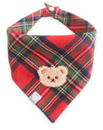 Christmas Flannel Teddy Bear Dog Bandana - SUNNY TAILS