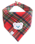 Christmas Flannel Teddy Bear Dog Bandana - SUNNY TAILS