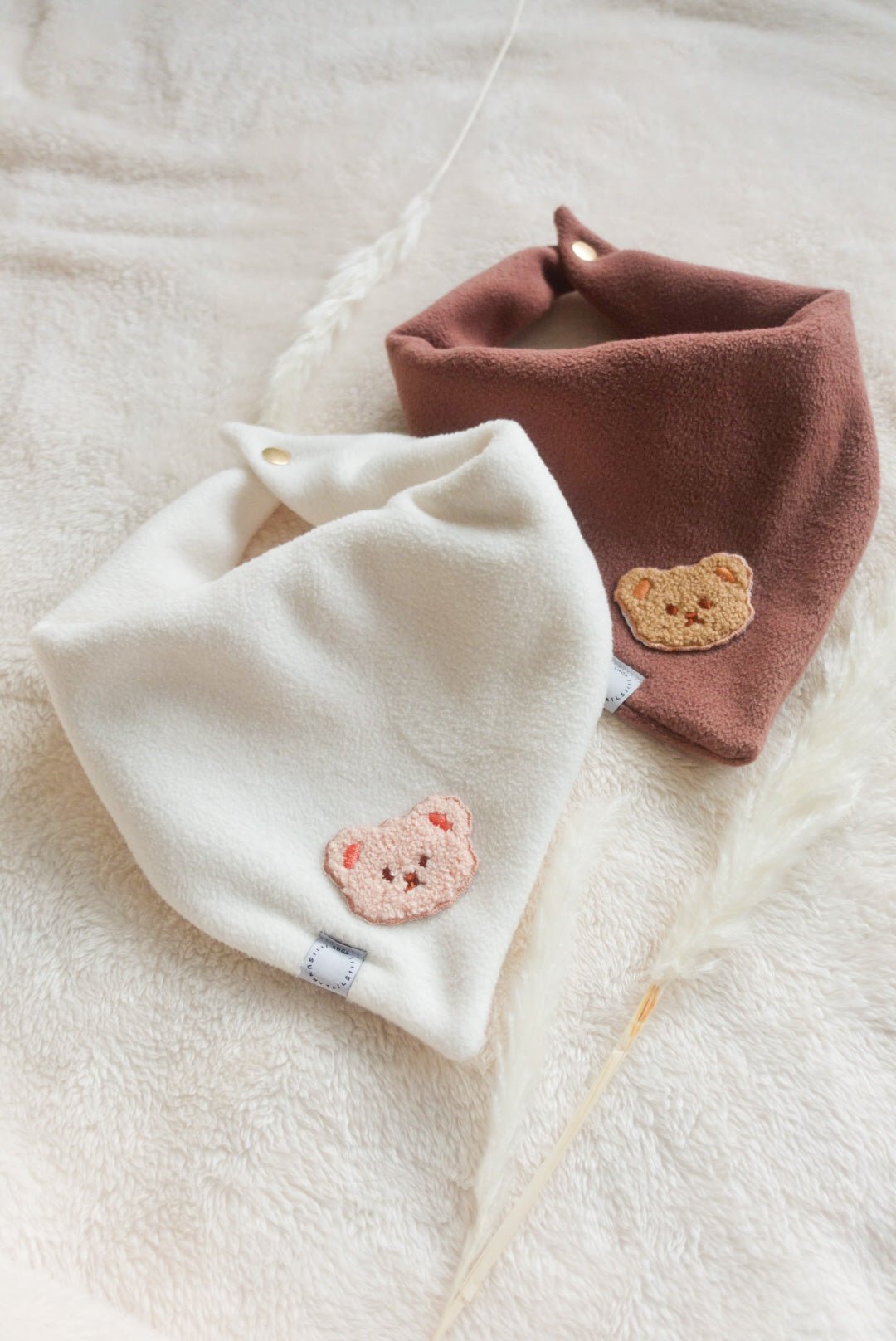Teddy Fleece Brown Dog Bandana - SUNNY TAILS
