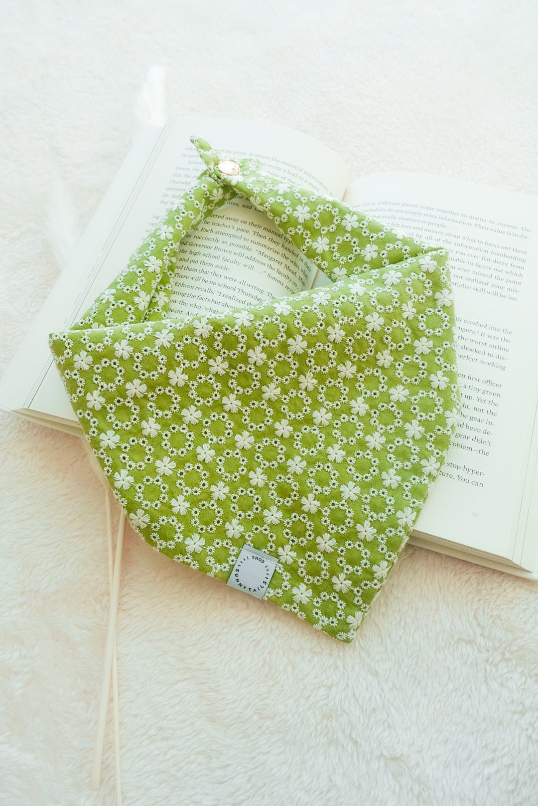 Olive Eyelet Dog Bandana - SUNNY TAILS