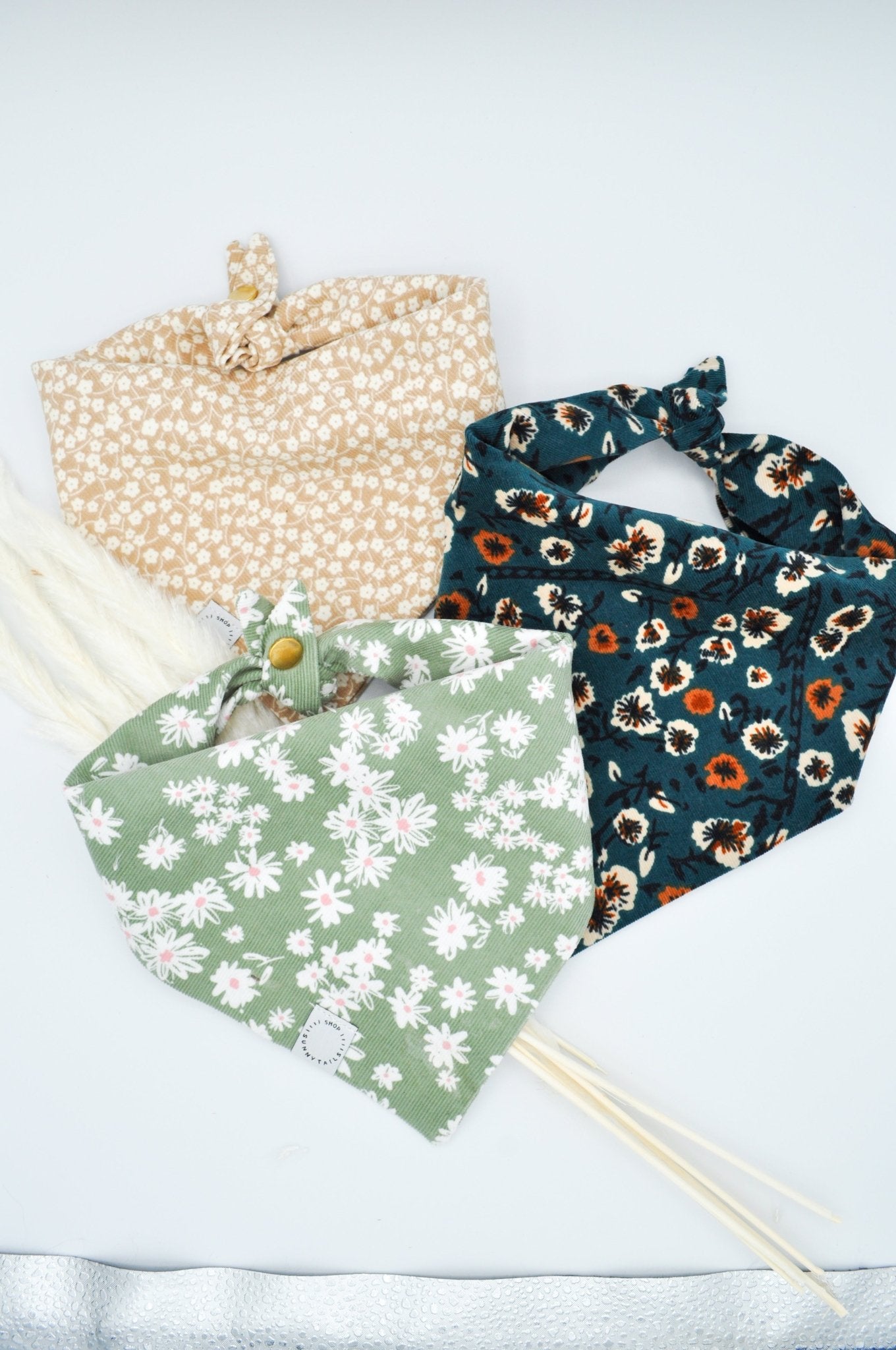 Corduroy Everyday Floral Dog Bandana - SUNNY TAILS