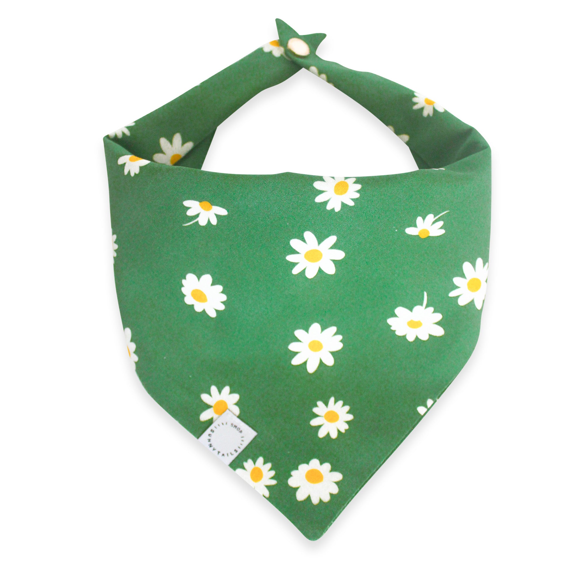 Blooming Daisies Green Dog Bandana - SUNNY TAILS
