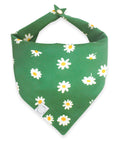 Blooming Daisies Green Dog Bandana - SUNNY TAILS