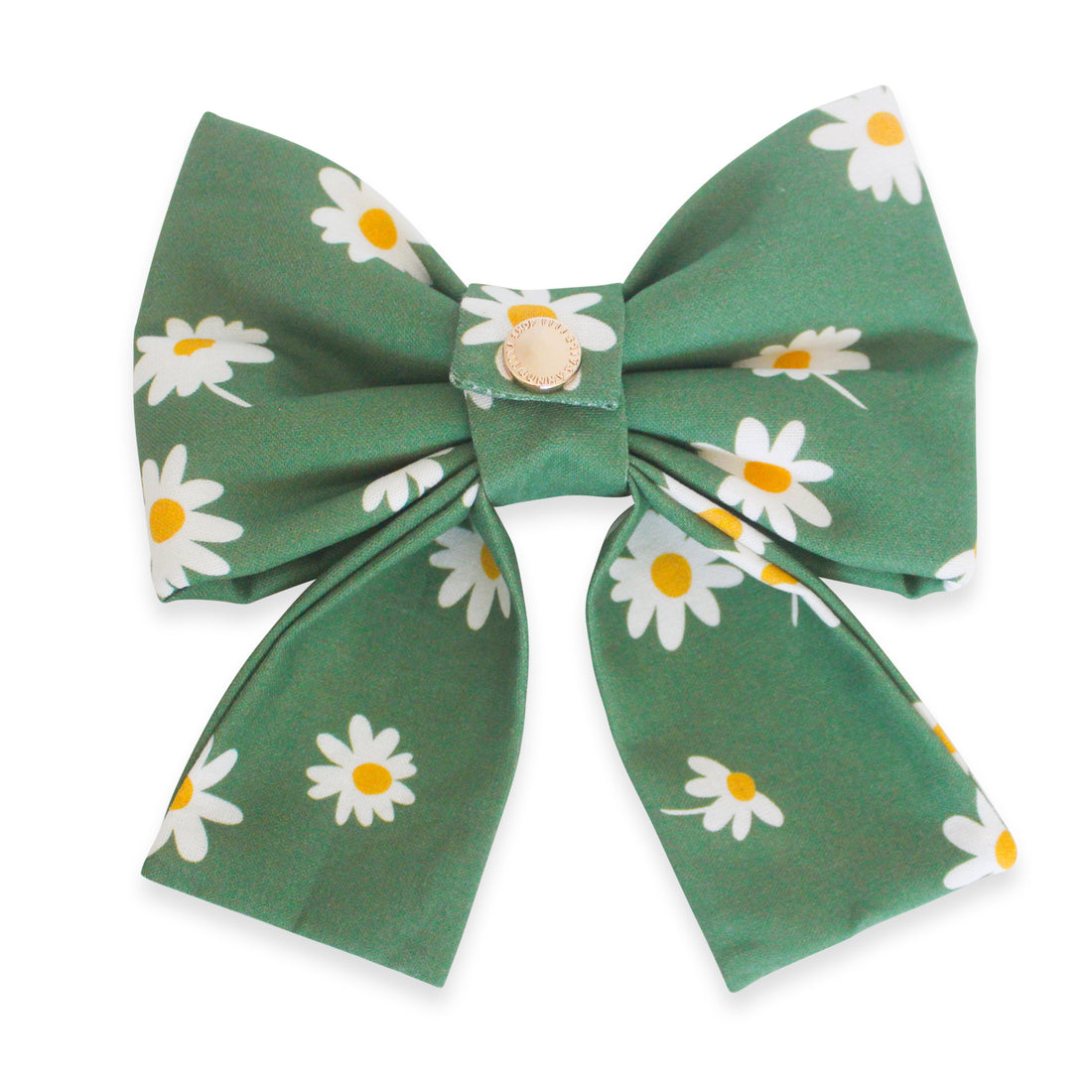 Blooming Daisies Green Dog Sailor Bow | Spring Dog Sailor Bow | Shop Sunny Tails