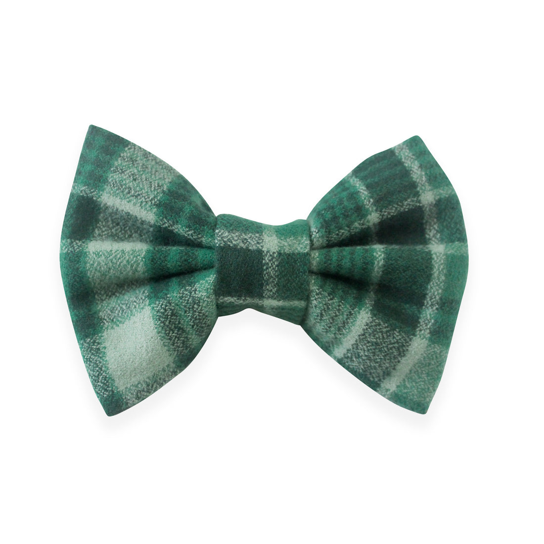 Forest Plaid Flannel Dog Bow Tie | Snap Over Collar Bow Tie | Shop Sunny Tails