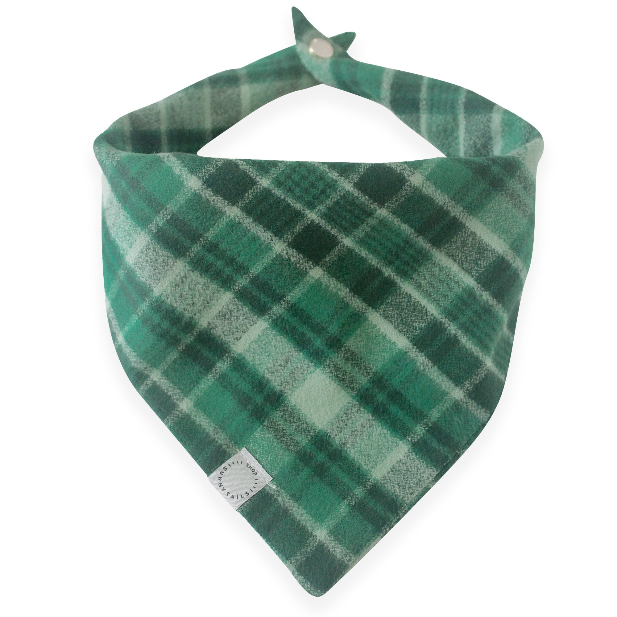 Forest Plaid Flannel Dog Bandana - SUNNY TAILS