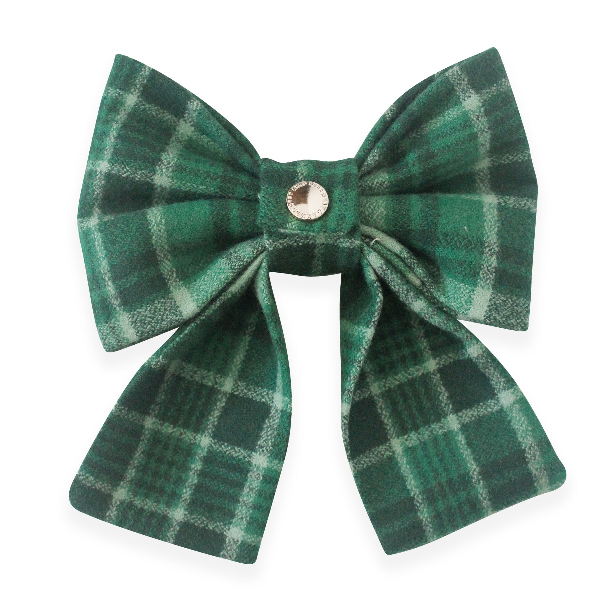 Forest Plaid Flannel Dog Sailor Bow - SUNNY TAILS