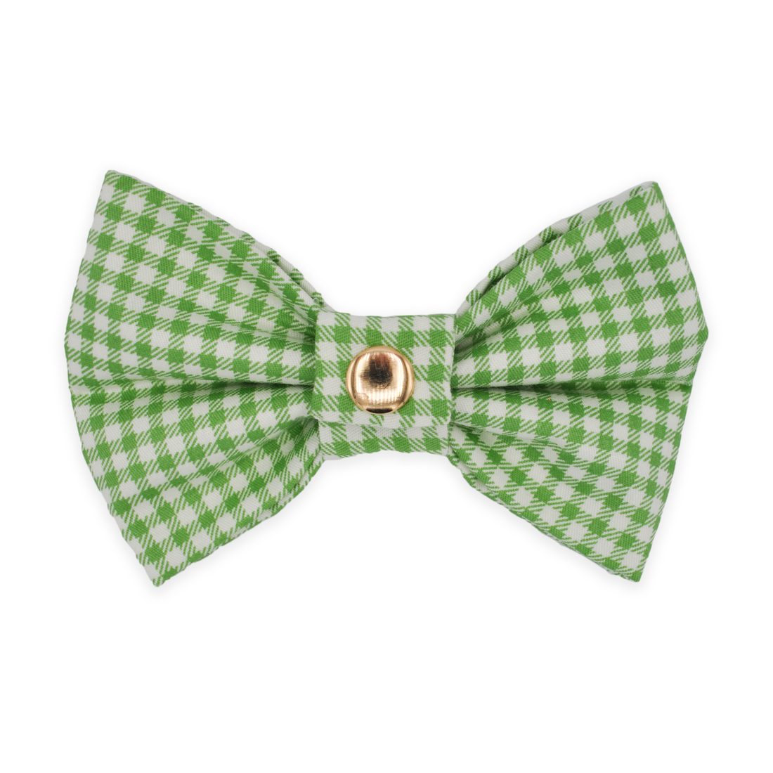 Green Gingham Dog Bow Tie | Snap Over Collar Dog Bow Tie | Shop Sunny Tails