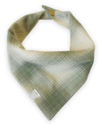 Moss Green Flannel Dog Bandana - SUNNY TAILS