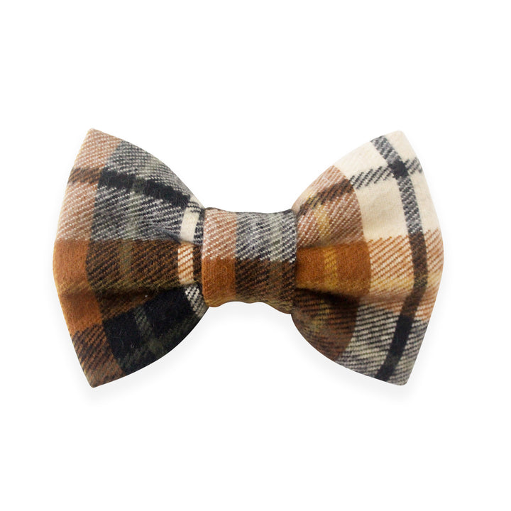 Harvest Plaid Flannel Bow Tie | Fall Dog Bow Tie | Shop Sunny Tails