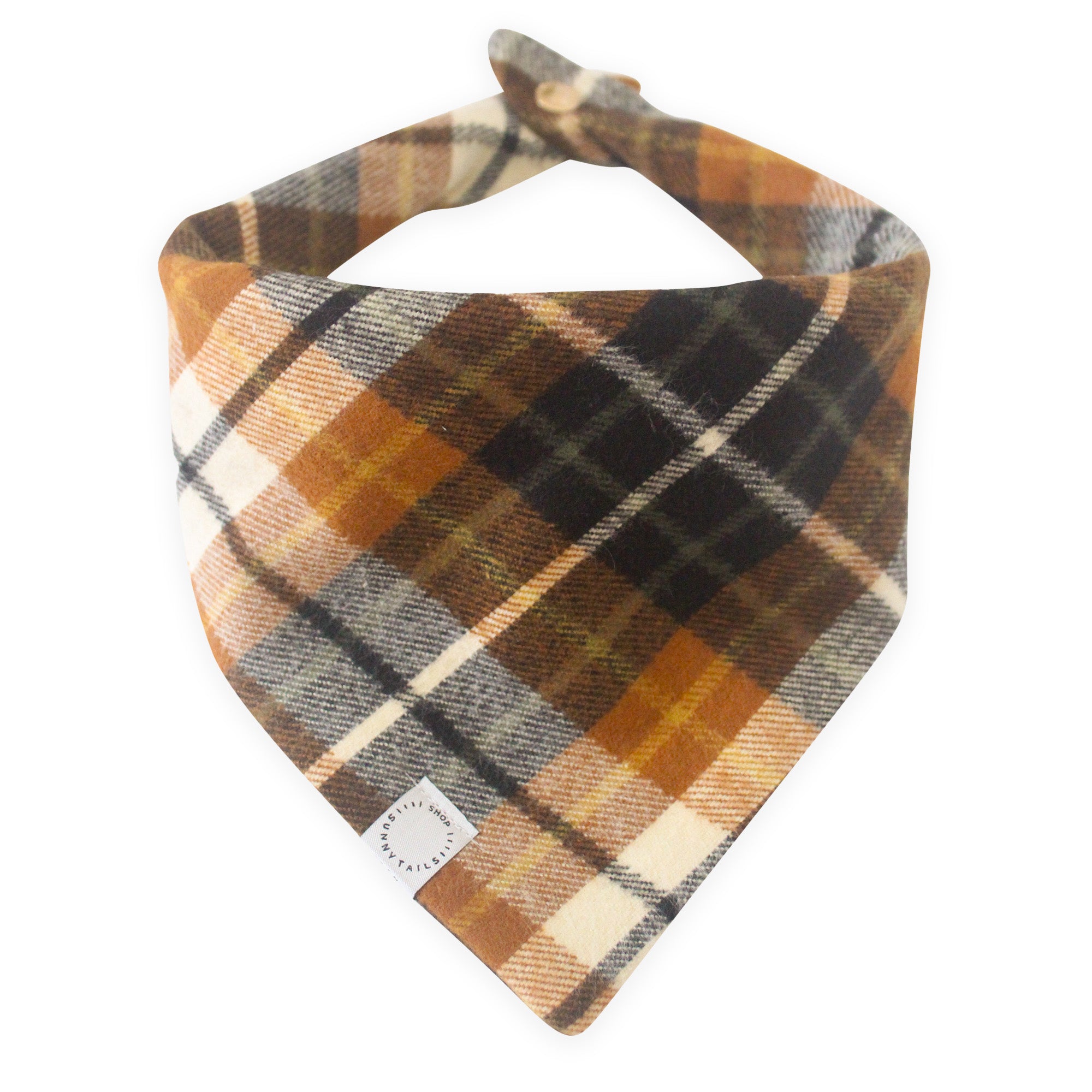 Harvest Plaid Flannel Dog Bandana - SUNNY TAILS