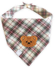 Holly Jolly Plaid Teddy Dog Bandana - SUNNY TAILS