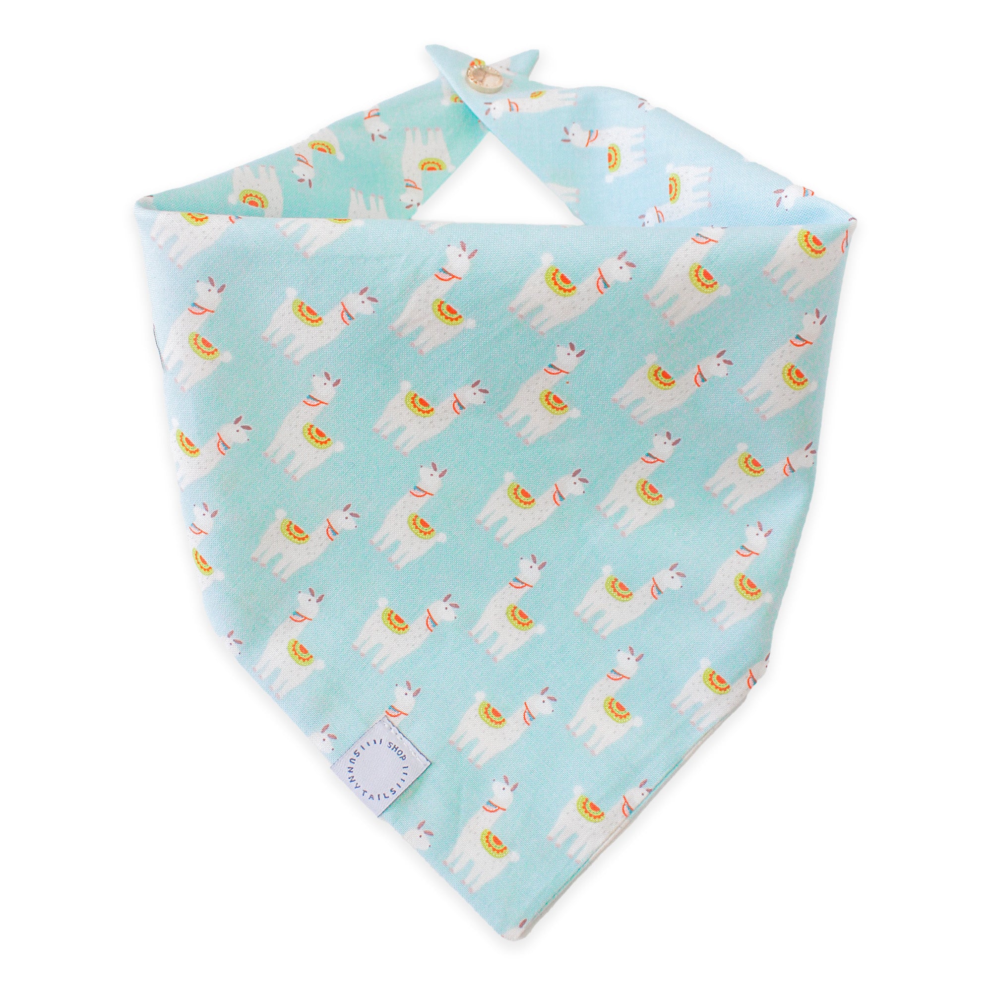 Llama Drama Blue Dog Bandana - SUNNY TAILS