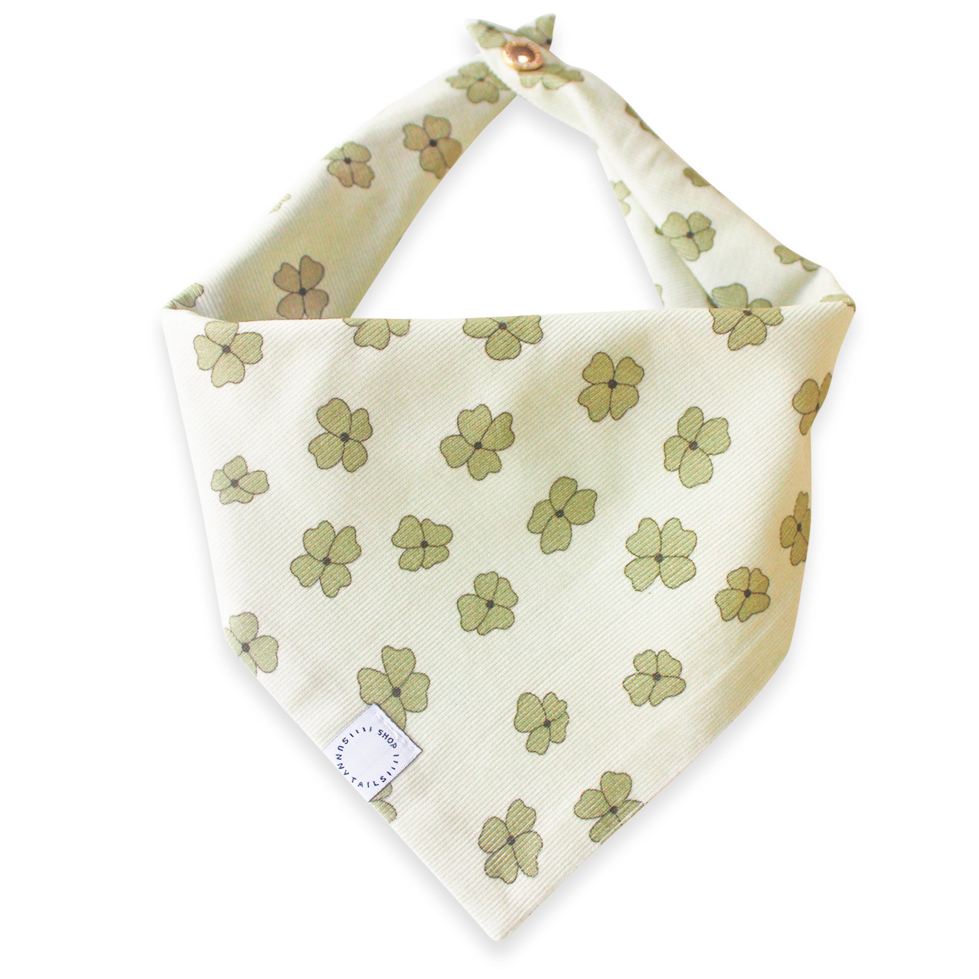 Lucky Clover Corduroy Dog Bandana - SUNNY TAILS