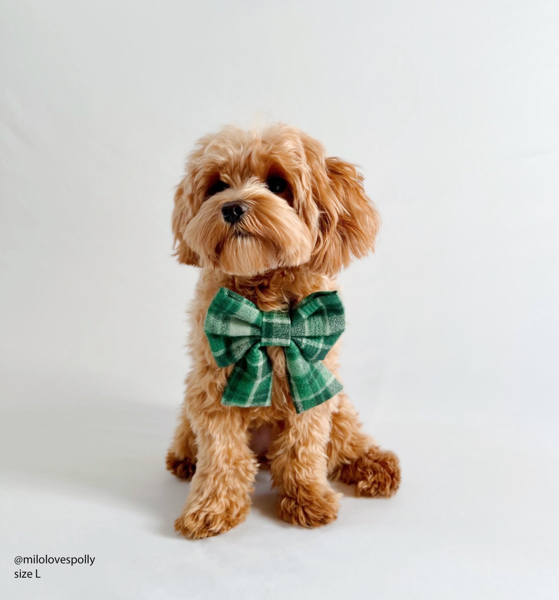 Forest Plaid Flannel Dog Sailor Bow - SUNNY TAILS