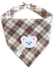 Holly Jolly Plaid Teddy Dog Bandana - SUNNY TAILS